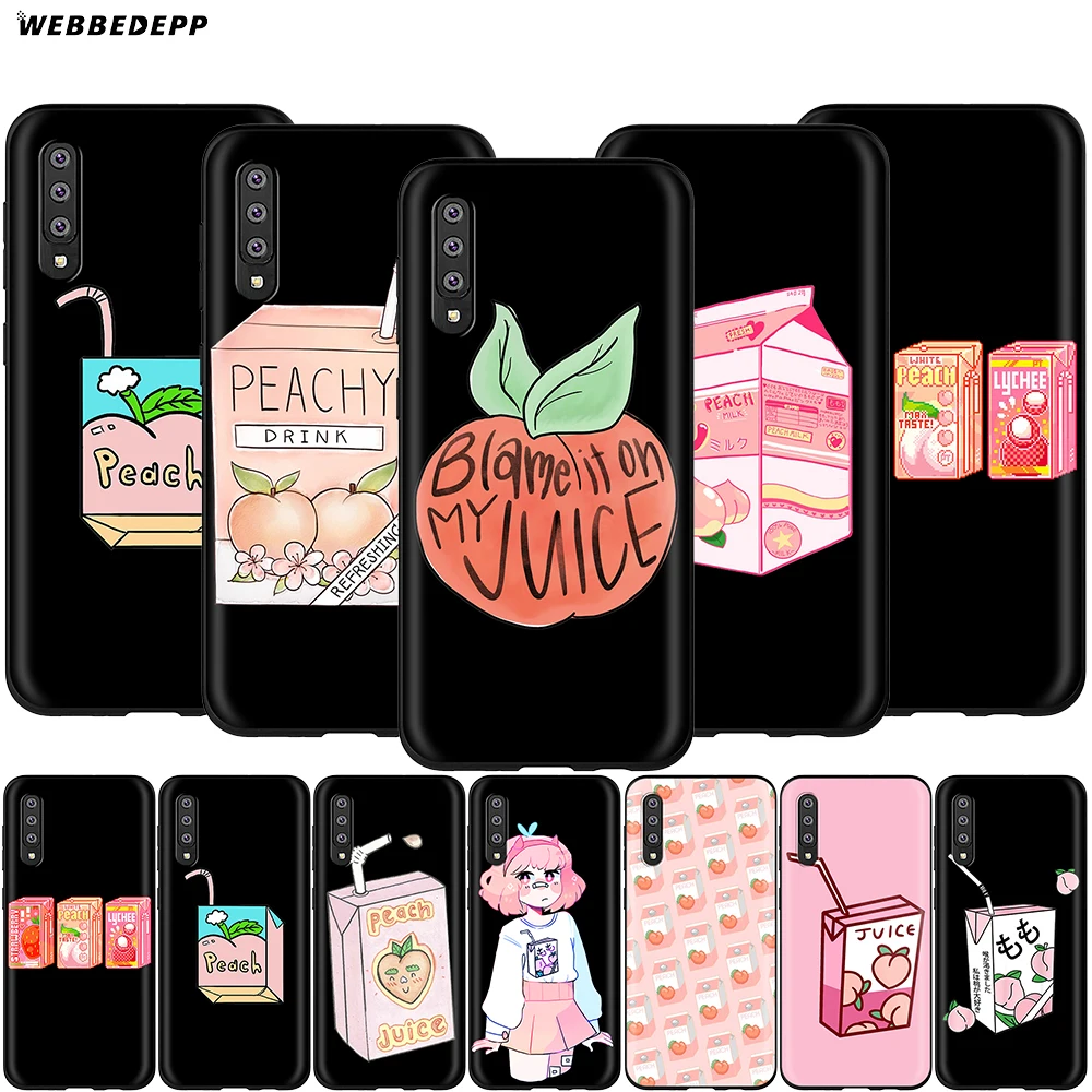Webbedepp чехол для сока персика Samsung Galaxy S7 S8 S9 S10 Plus Edge Note 10 8 9 A10 A20 A30 A40 A50 A60 A70|Бамперы| |