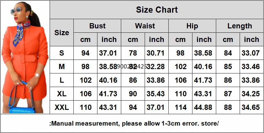 2020 Africa Suit Dress African Dresses For Women Dashiki Ladies Clothing Ankara Plus Size Elegant Orange Pencil with Belt | Тематическая