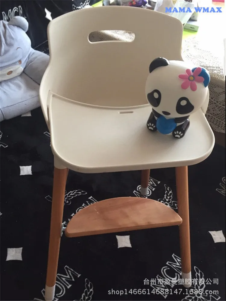 

Plastic Dining Chair For Children Baby Solid Wood Beech Dining Chair Baby Multi-functional Adjustable High Feet Din