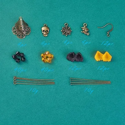 

Jewelry Accessories Hot Sale Witch Skull Halloween DIY Earring Set Handmade Jewelry Accessories Halloween Jewelry