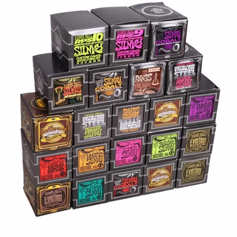 Ernie Ball электрические гитарные струны играть реальный хэви-метал рок 2221 2220 2222 2223 2225