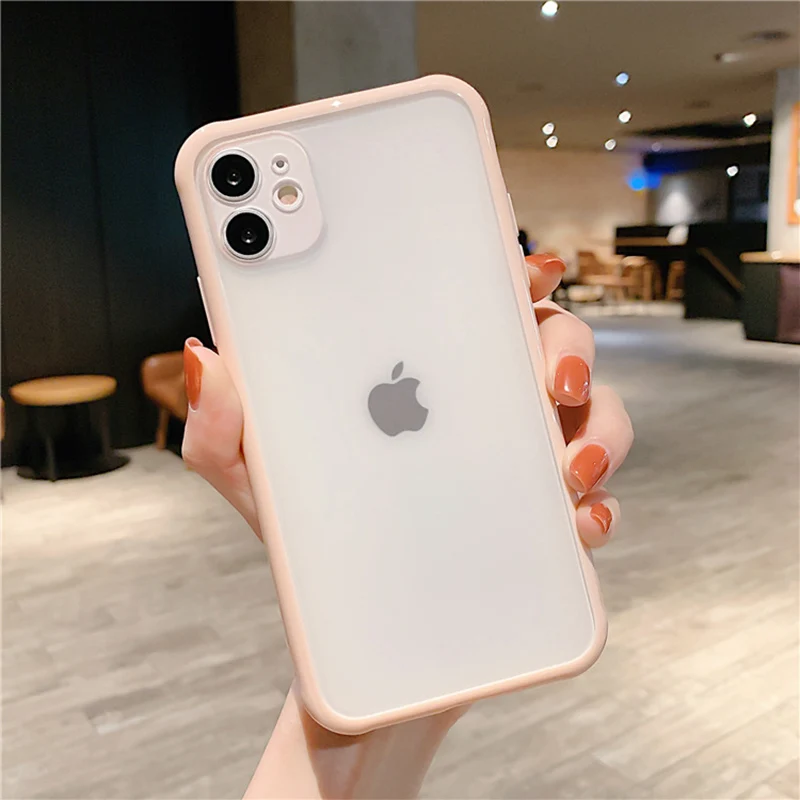 Прозрачный чехол для телефона iPhone12 11 Pro Max Mini XR XS 8 7Plus противоударный защитный