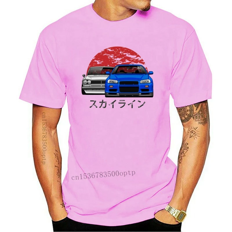 

New 2021 2021 Arrival Gtr Car T Shirt Men Skyline R34 Hakosuka T Shirt Summer Stylish Custom Cotton Tee Shirt Camiseta