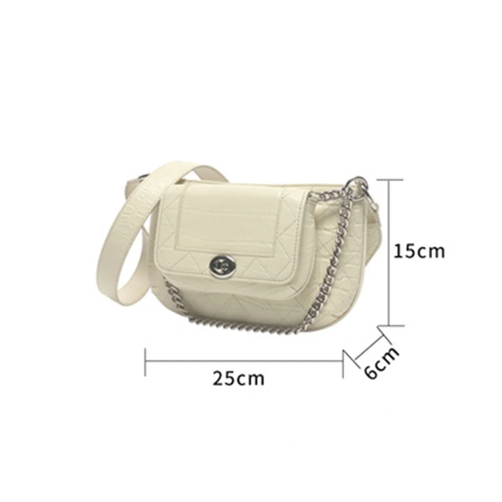 

2021 spring new leather handbags retro small square bag crocodile pattern chain bag one shoulder messenger two bags