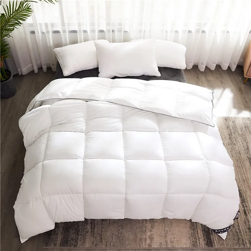 

Зимнее толстое покрывало из 95% белого гусиного пуха, пододеяльники для кровати, покрывало из 100% хлопка, двойное одеяло для кровати 220 × 240