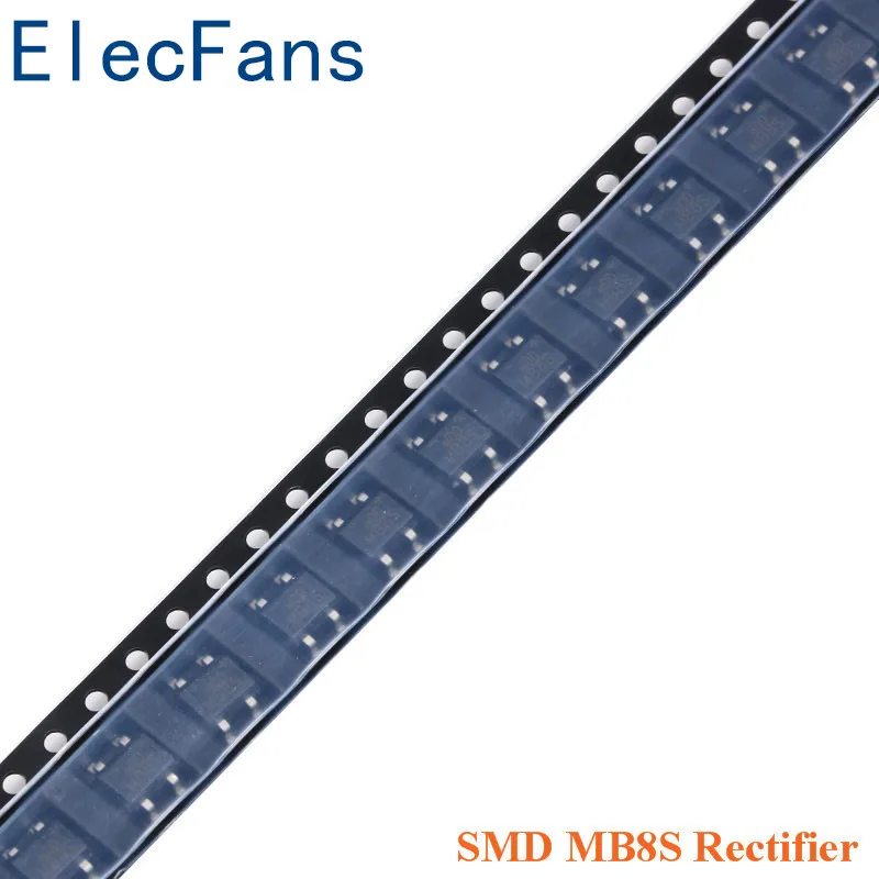 100 шт. оригинальный SMD MB8S 0 5/0.8A 800 в мостовой выпрямитель однофазный стеклянный