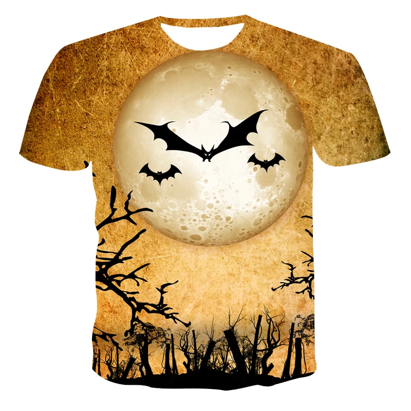 

2020 fashion hot style 3d male impression around the neck sleeve short sleeve pattern casual impression male clothes