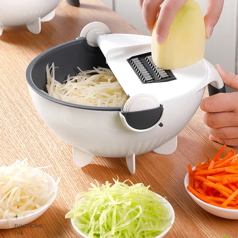 

Multi-function Vegetable Cutter Grater Asphalt Basket Washing potato chip slicer radish grater Kitchen Tools Vegetable Cutter
