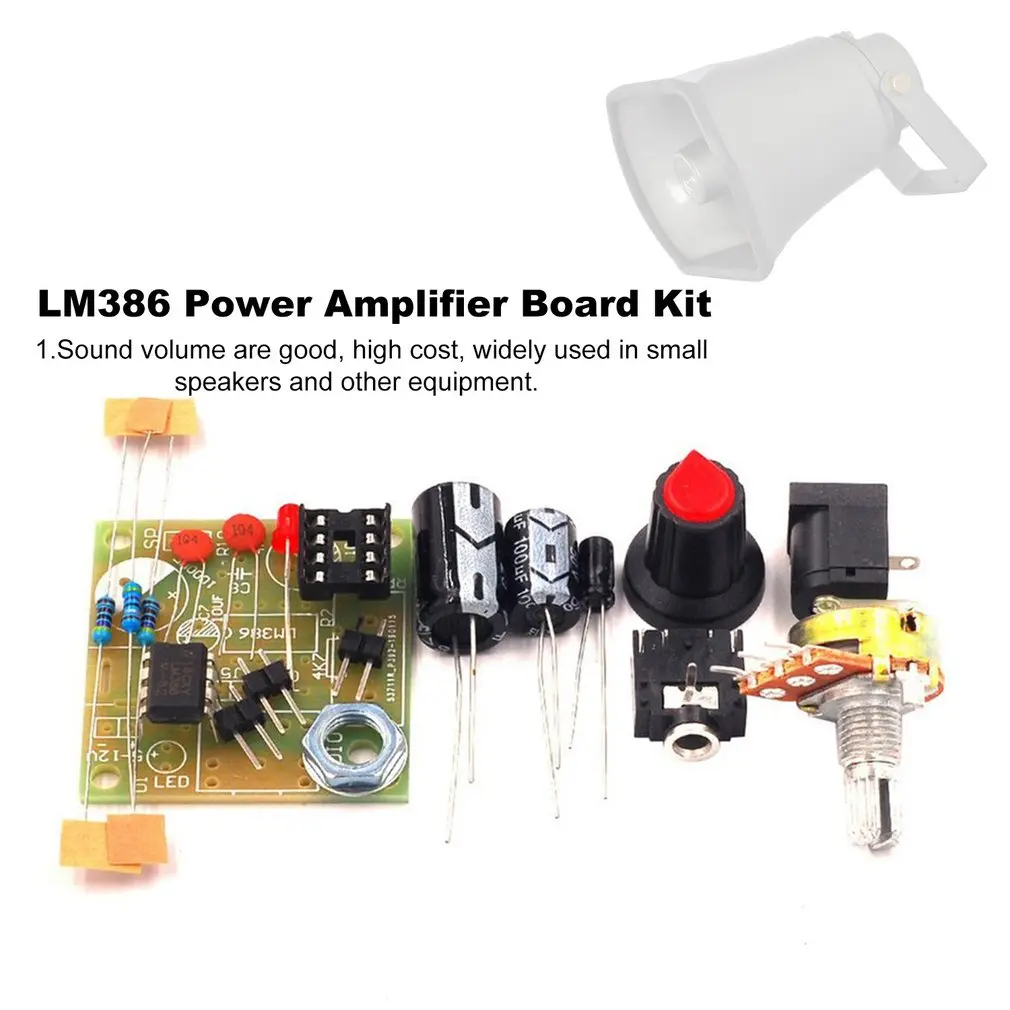 LM386 Super Mini 3V-12V Мощность Плата усилителя костюм комплект электронный DIY Kit аудио