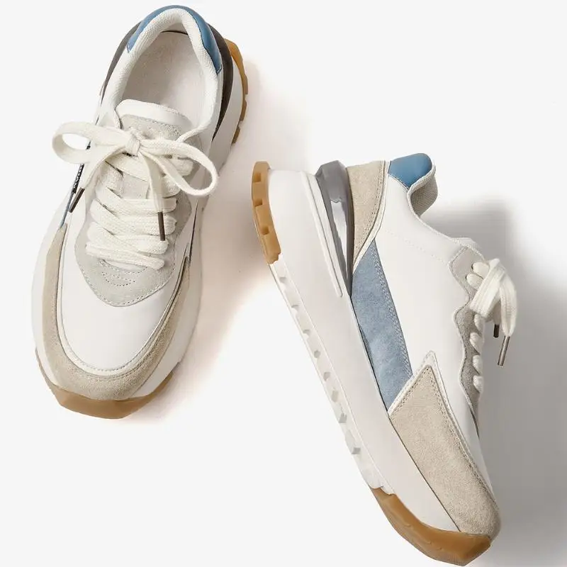 

Tuyoki Size 34-39 Sneakers Women Genuine Leather Mixed Color Shoes Women Fashion Cool Flat Shoes Women Daily Footwear