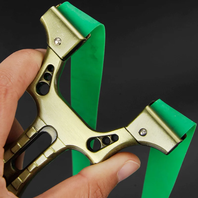 

New alloy hunting slingshot highlighting fiber optic fast compression rubber band outdoor hunting competitive slingshot