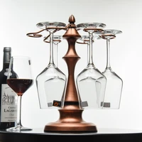 european style iron red wine glass holder upside down household wine glass shelf decor creative goblet rack wine set