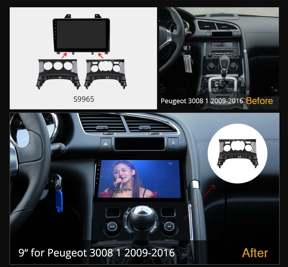 ownice android 10 0 k7 car auto radio for peugeot 3008 1 2009 2016 6g128g 8 core 360 panorama 5g wifi 4g lte atmosphere lamp free global shipping