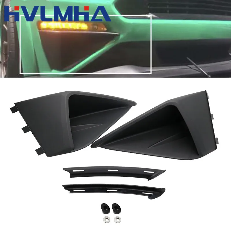 Black Front Bumper Three-dimensional Air Intake Trim Panel Decorative Plates For Ford Mustang 2018+ Roush | Автомобили и