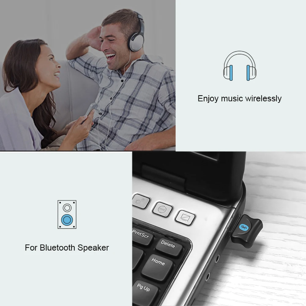 Kebidumei USB Bluetooth 5,0 адаптер для компьютера для ПК беспроводной USB Bluetooth передатчик 5,0 музыкальный приемник usb-модем адаптер
