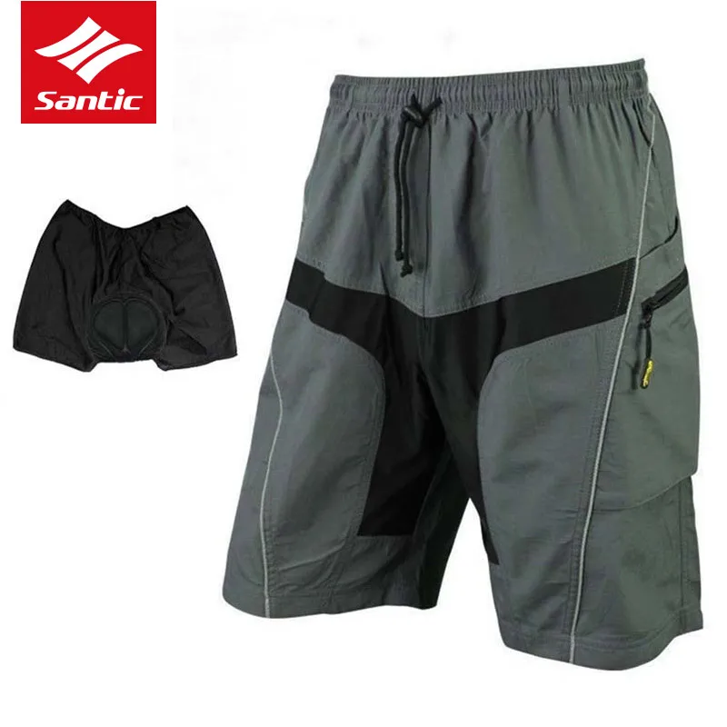 Шорты Santic мужские велосипедные спортивные для горных велосипедов защита от пота