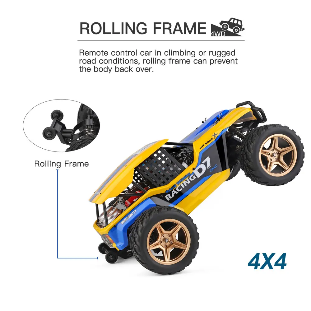 Wltoys 12402 A D7 1/12 RC Car 4WD 550 мотор пустынный Buggy Crawler 45 км/ч гоночный автомобиль 2 4 ГГц