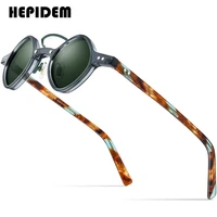hepidem acetate polarized sunglasses men 2022 new retro vintage small rhombus sun glasses for women shades 9184t
