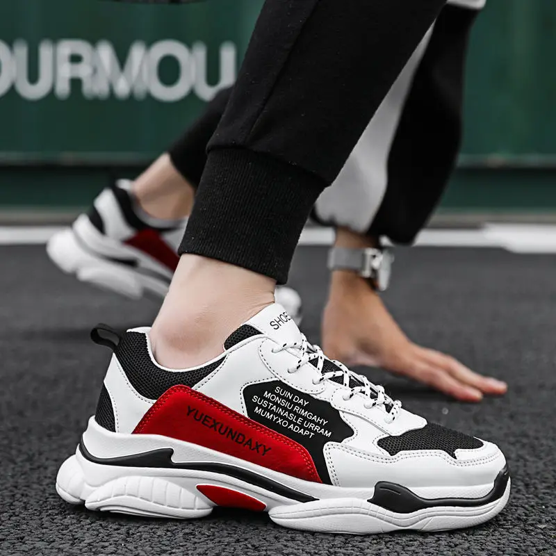 Мужские кроссовки на толстой подошве Вулканизированная подошва лоферы для