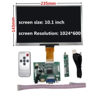 10 1inch lcd screen display monitor driver control board 2av vga hdmi compatibl for raspberry pi bananaorange pi mini computer