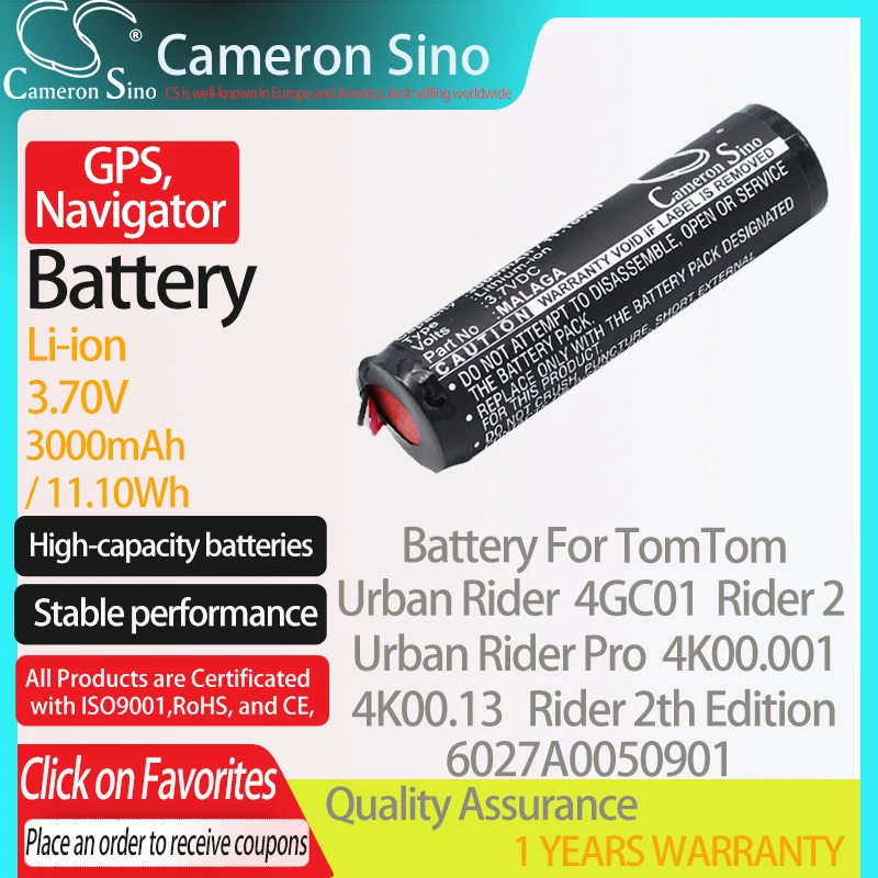 Powery Batería para Tomtom Urban Rider 