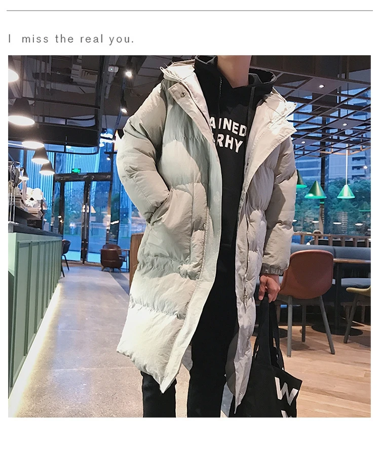 PViviYong Winter jacket men fashion male hooded coat jackets men high quality cotton Long coat men clothes bread parka 999