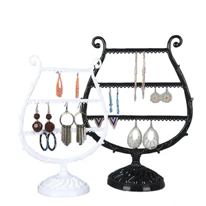 Серьги дисплей серьги шпильки ювелирные изделия стенд витрина Пластиковые Ювелирные изделия дисплей стойки Органайзер держатель чехол для хранения 6 цветов