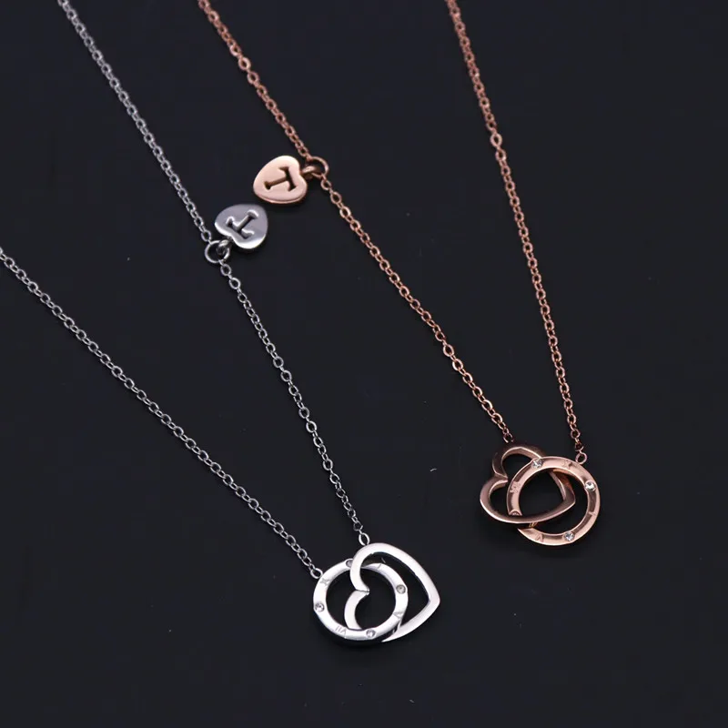 

1Pcs The Latest Fashion In Europe and America Love Necklace Set Auger Delicate Collarbone Titanium Steel Jewelry