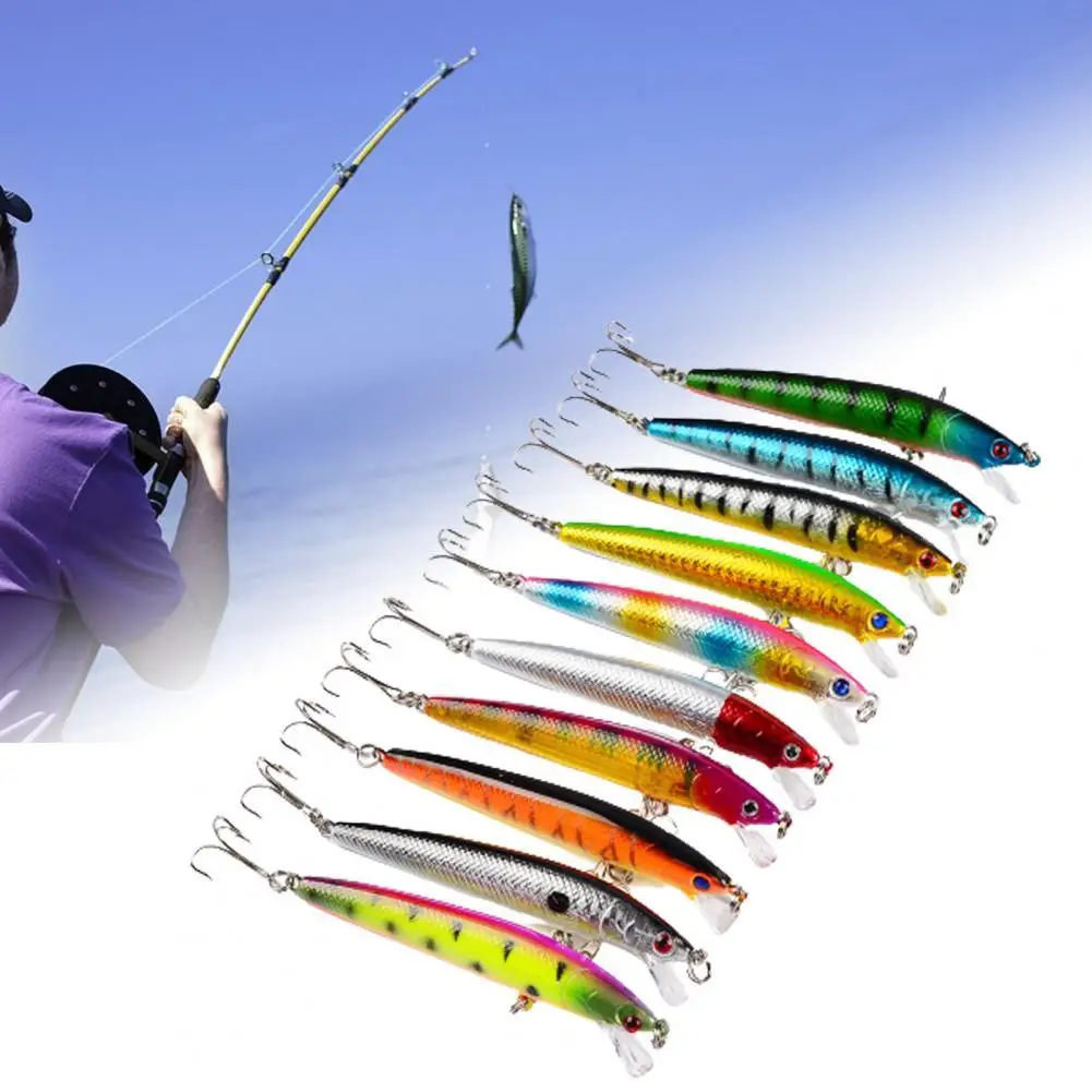 

10Pcs/Set 9.5cm 8.5g Portable Fishing Hard Lure Crankbait for Angling