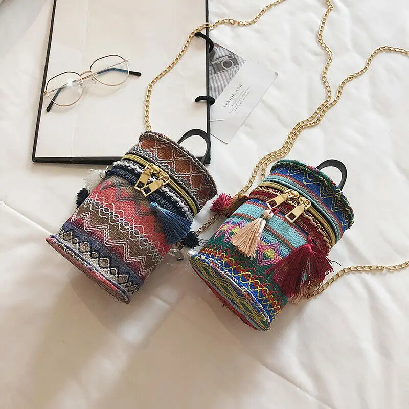 Новинка 2019 года женская сумка в богемном стиле для девочек ручная Круглый