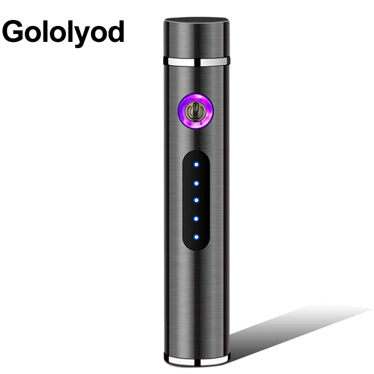 

Flameless Windproof Dual Arc Usb Lighter Fingerprint Sensing Metal Rechargeable Electric Lighters For Men Cigarette Accessories