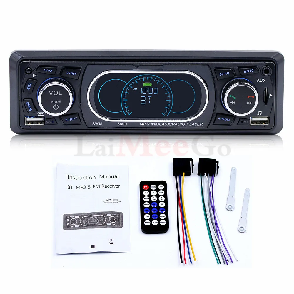 Handsfree Bluetooth автомобильный стерео радио MP3 плеер 1 Din автомагнитола AUX/TF/2USB FM