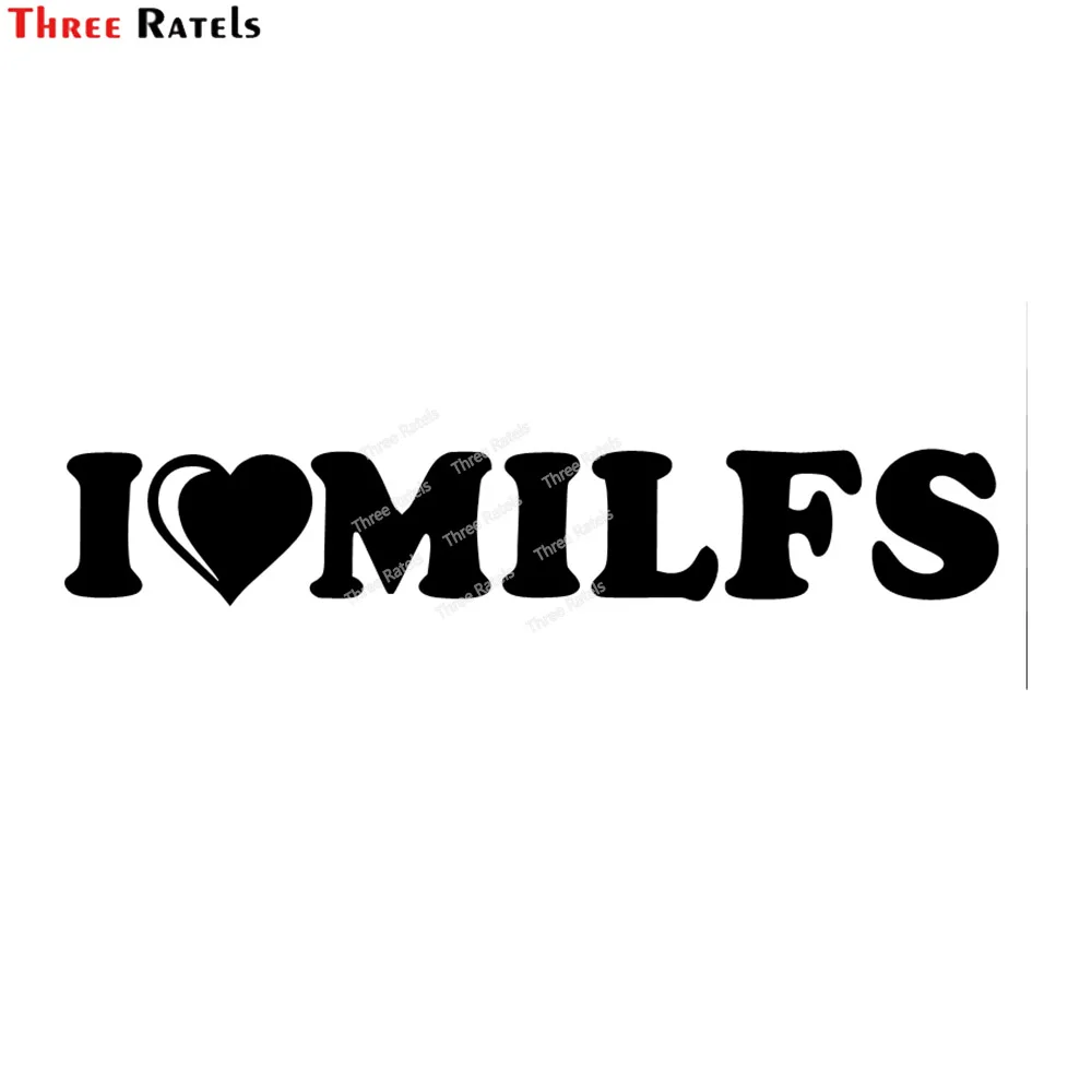 

Three Ratels DS170 I Love MILFs Funny DieCut Vinyl Window Decal Sticker Car Truck SUV JDM