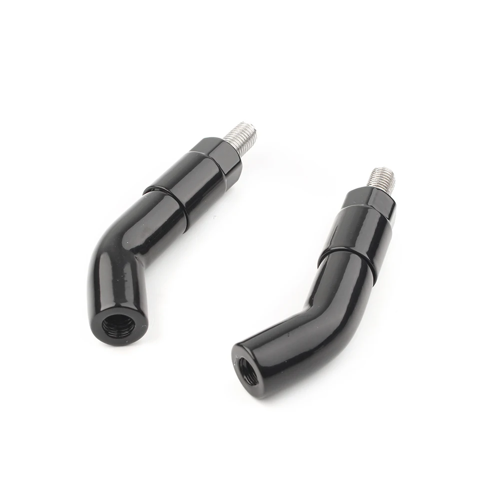 2шт. Удлинитель держателя зеркала заднего вида для мотоцикла Harley Davidson Iron Sportster XL 1200 1200NS 2018-2019 черного цвета из алюминия.