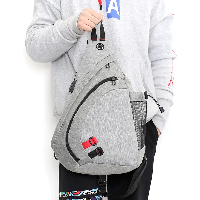 Мужская сумка-слинг Jenyd водонепроницаемая сумка через плечо с usb-портом для