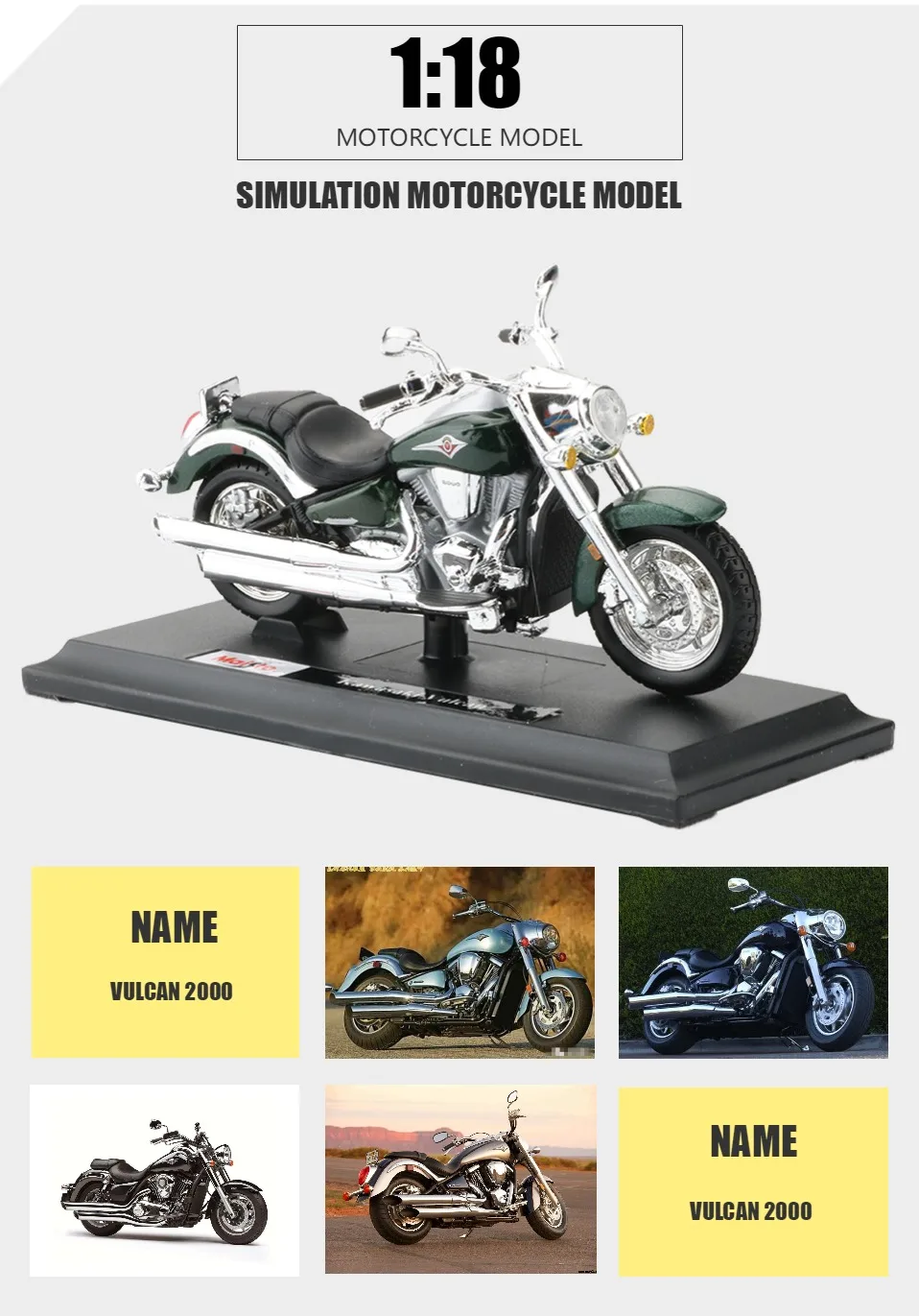 Maisto 1:18 Модель мотоцикла игрушка сплава к рулю мотоцикла велосипеда VULCAN 2000 Коллекция украшения, игрушки для детей, подарок для мальчиков