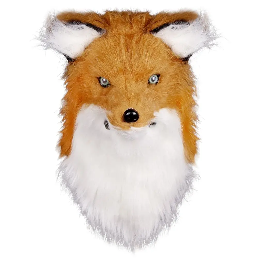 Новая движущаяся маска белая лиса реалистичный Костюм лисы подвижный рот голова