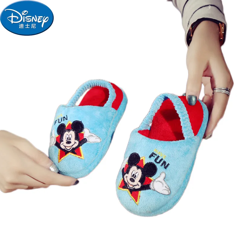 Disney новое зимнее детское симпатичное нижнее белье с Микки Маусом тапочки из