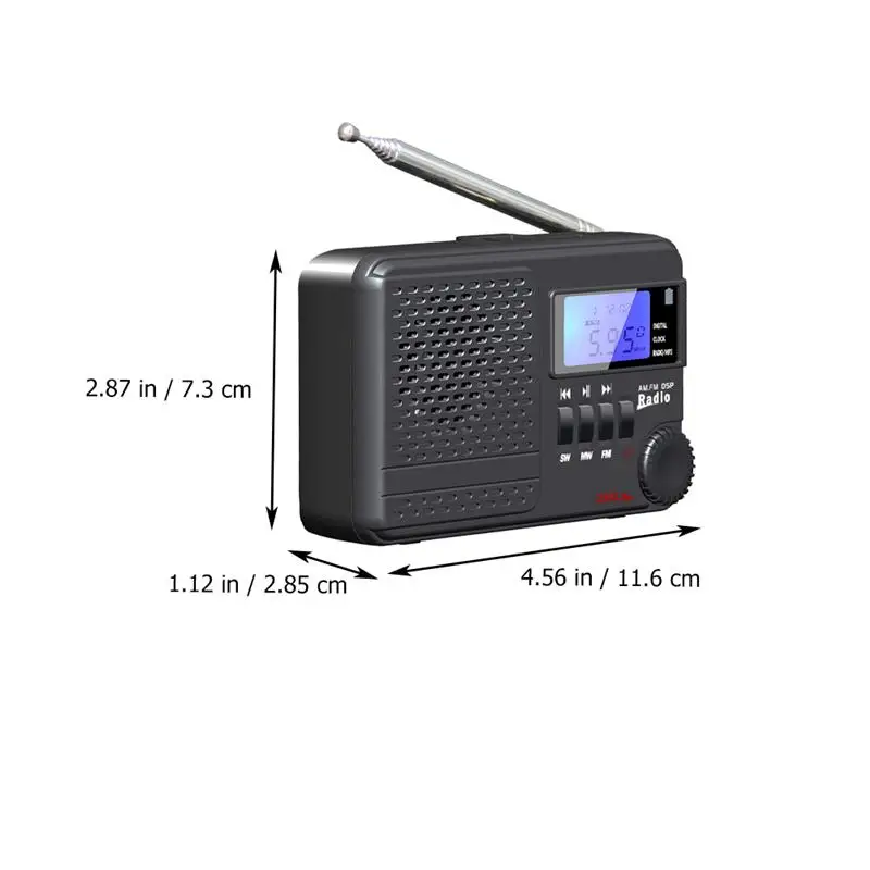 Полнодиапазонный цифровой FM MP3 подключаемые карты U диск стерео радио Будильник