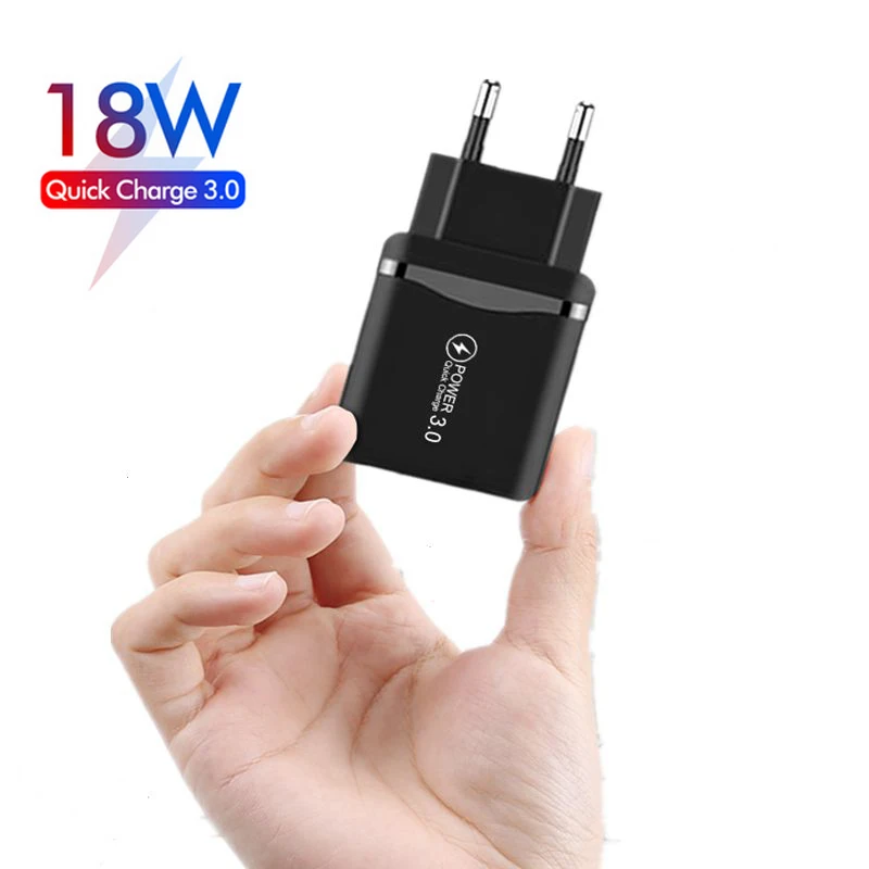 Быстрая зарядка 3 0 зарядное устройство USB 18 Вт QC 4 быстрая портативное Мобильный