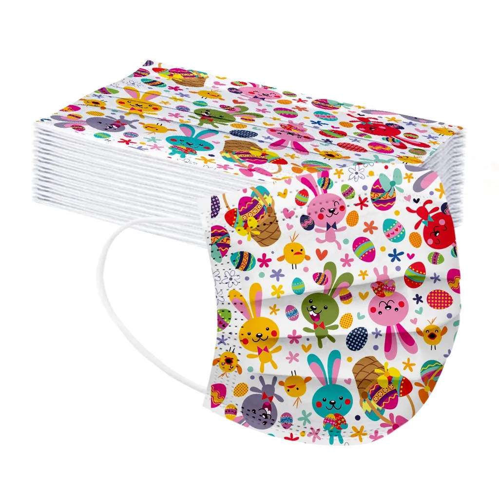 

50/100pc Kawaii Designer Masks For Kids Child Face Disposable Print 3ply Protection Masks Nose Adjustable No Decoration Facemask