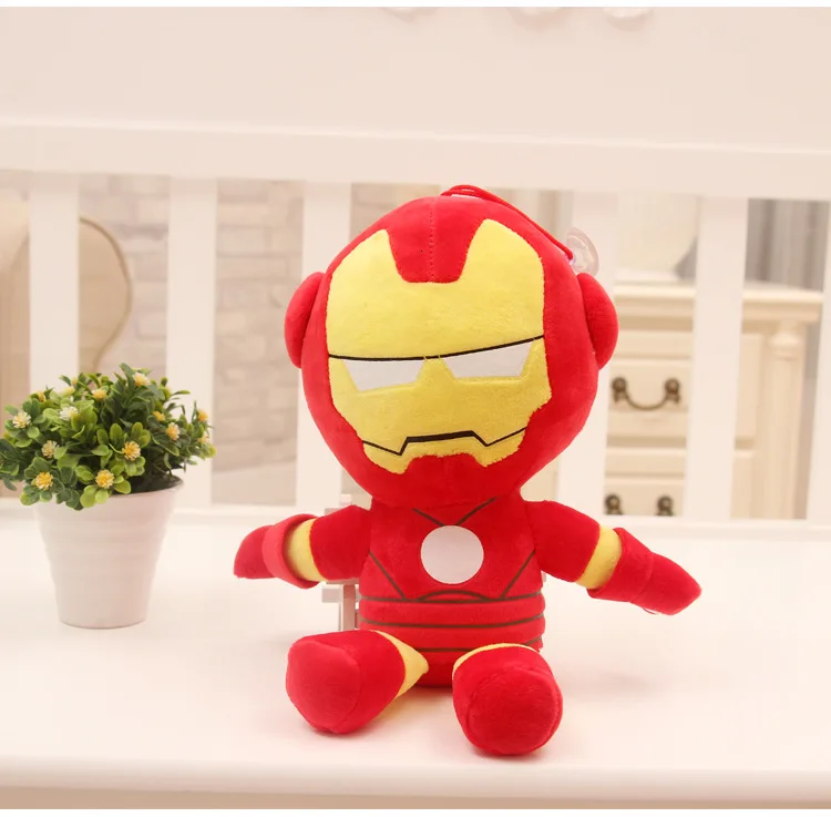 Iron Man Новинка, настоящая жизнь, плюшевая 28-30 см кукла, герой, плюшевая игрушка, кукла Человек-паук, железный человек, американский капитан, кукла, мальчик, девочка, плюшевая подушка - Цвет: Iron Man
