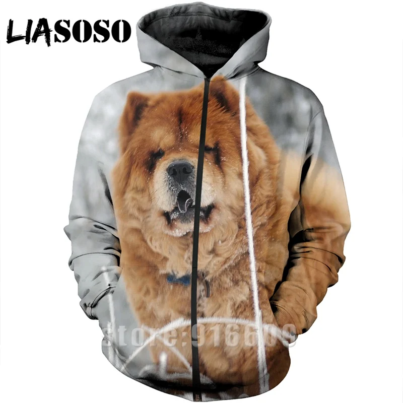 Толстовка с 3D принтом homme dog для мужчин с животными чау-чау wo для мужчин Уличная Harajuku Толстовка рубашка на молнии Аниме толстовки с длинными рукавами A370