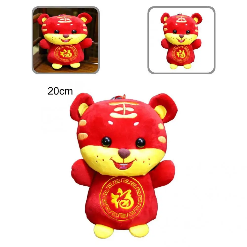 

Плюшевая игрушка с вышивкой, домашний декор из полипропилена и хлопка, праздничный 2022 плюшевый Кукла-Тигр со знаками Зодиака, кукла-Тигр, по...