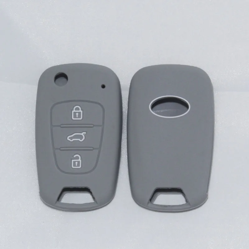 

KAPU 100% Silicone Car Key Cover Case for Hyundai I30 I35 K2 K5 IX35 I20 Sportage Sorento 3 Buttons Fold Shockproof Wearproof
