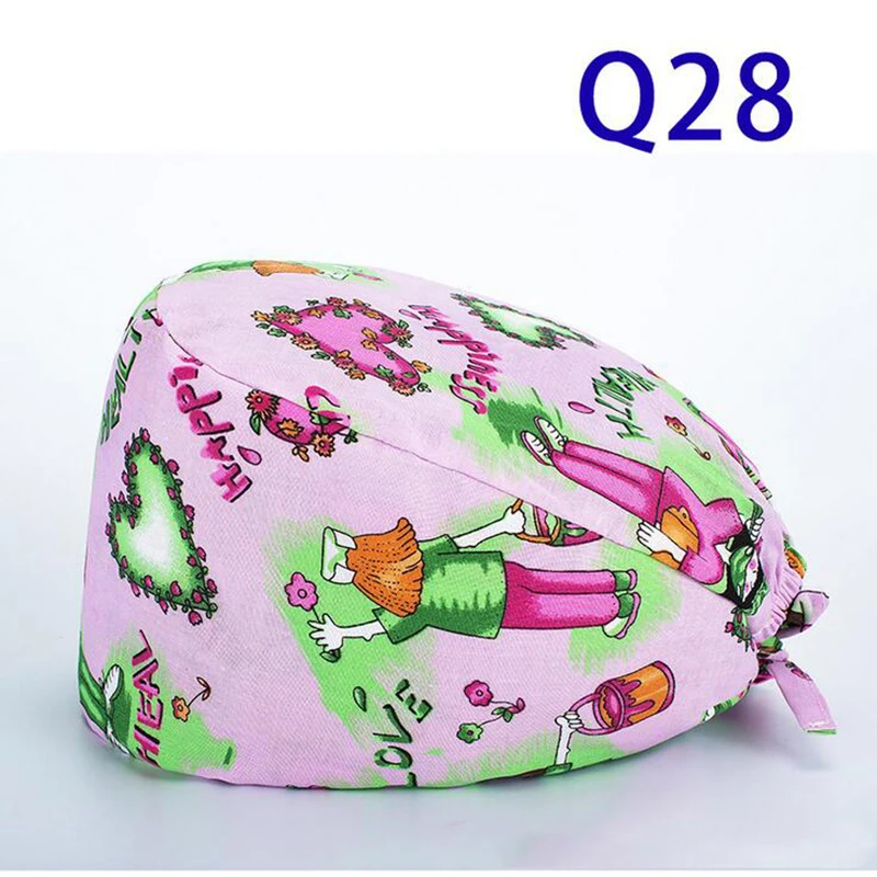 Регулируемая шапка унисекс из хлопка для медсестер с повязкой головной убор