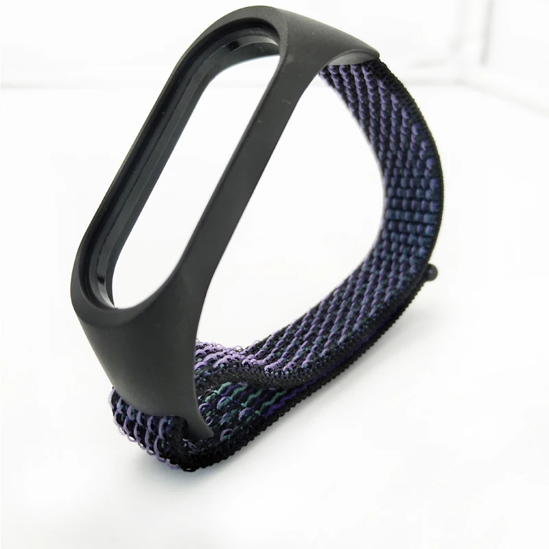 Hyper Grape Спортивный ремешок-петля для Xiaomi mi, ремешок 4, 3, нейлоновый браслет mi band 4, 3, сменный Браслет correa, Xiaomi mi, ремешок 4, 3, ремешок - Цвет ремешка: Hyper Grape