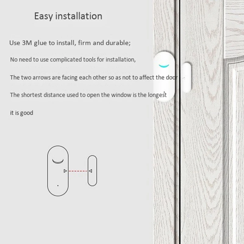 

Tuya WIFI Door and Window Sensor Door netic Smart Home Remote Home Anti-Theft Door and Window Isolation Alarm