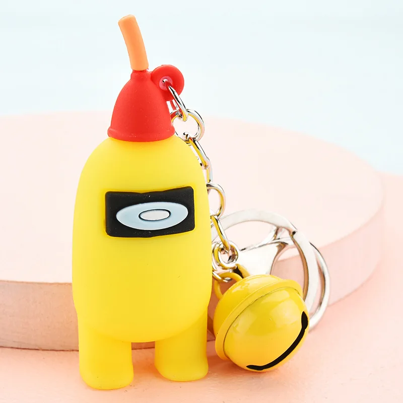 

New Surrounding Game Space Werewolf Killing Key Chain Character Keychain Among Us Cartoon Soft Rubber Accessories Keyring