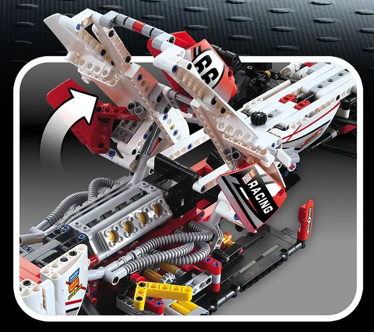 

3366 2-in-1 Truck F1 Racing Car Building Blocks Toy Kids DIY Bricks Sport Car 42000 Christmas birthday Gifts